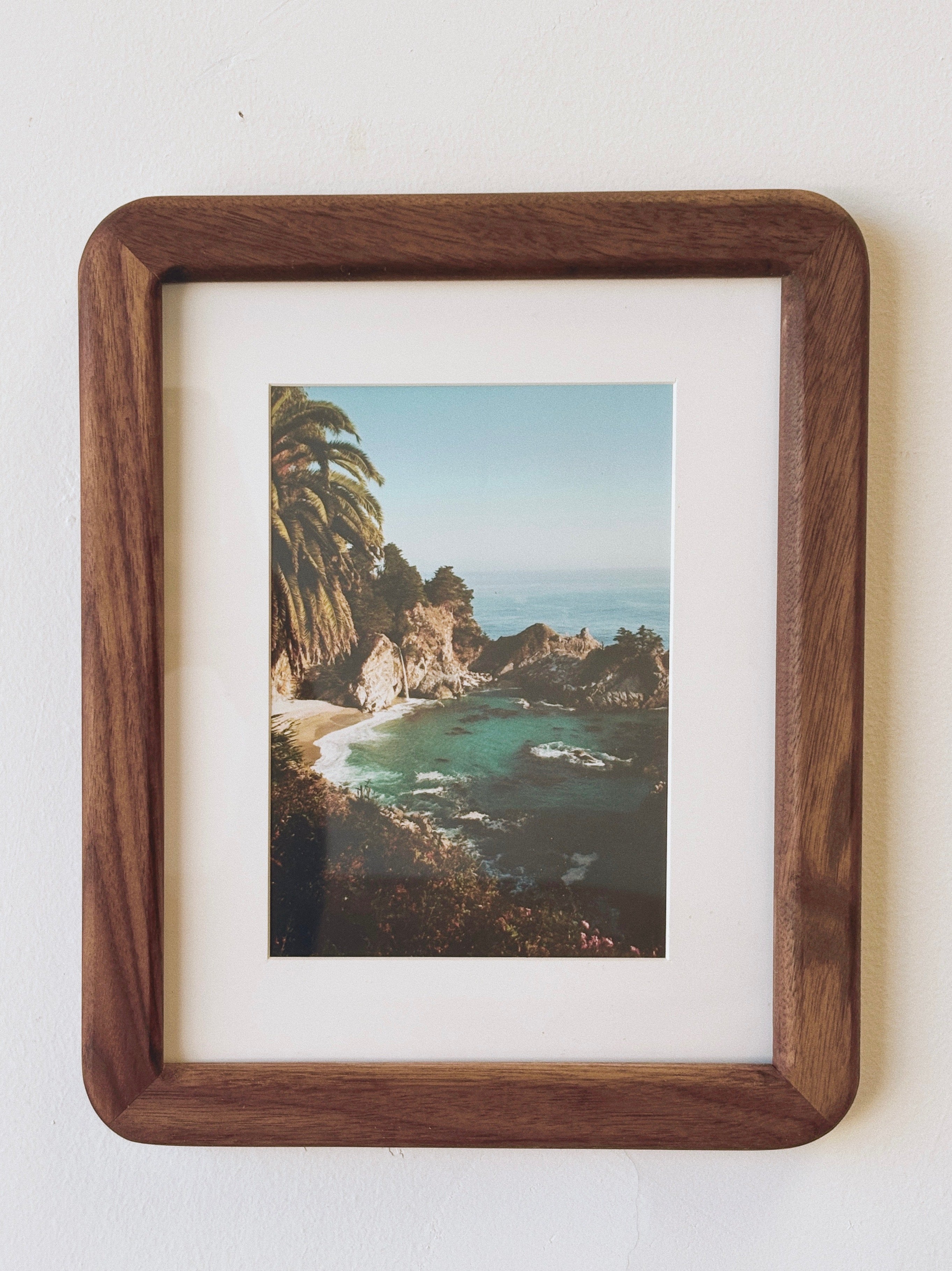 Big Sur Print + Walnut Frame