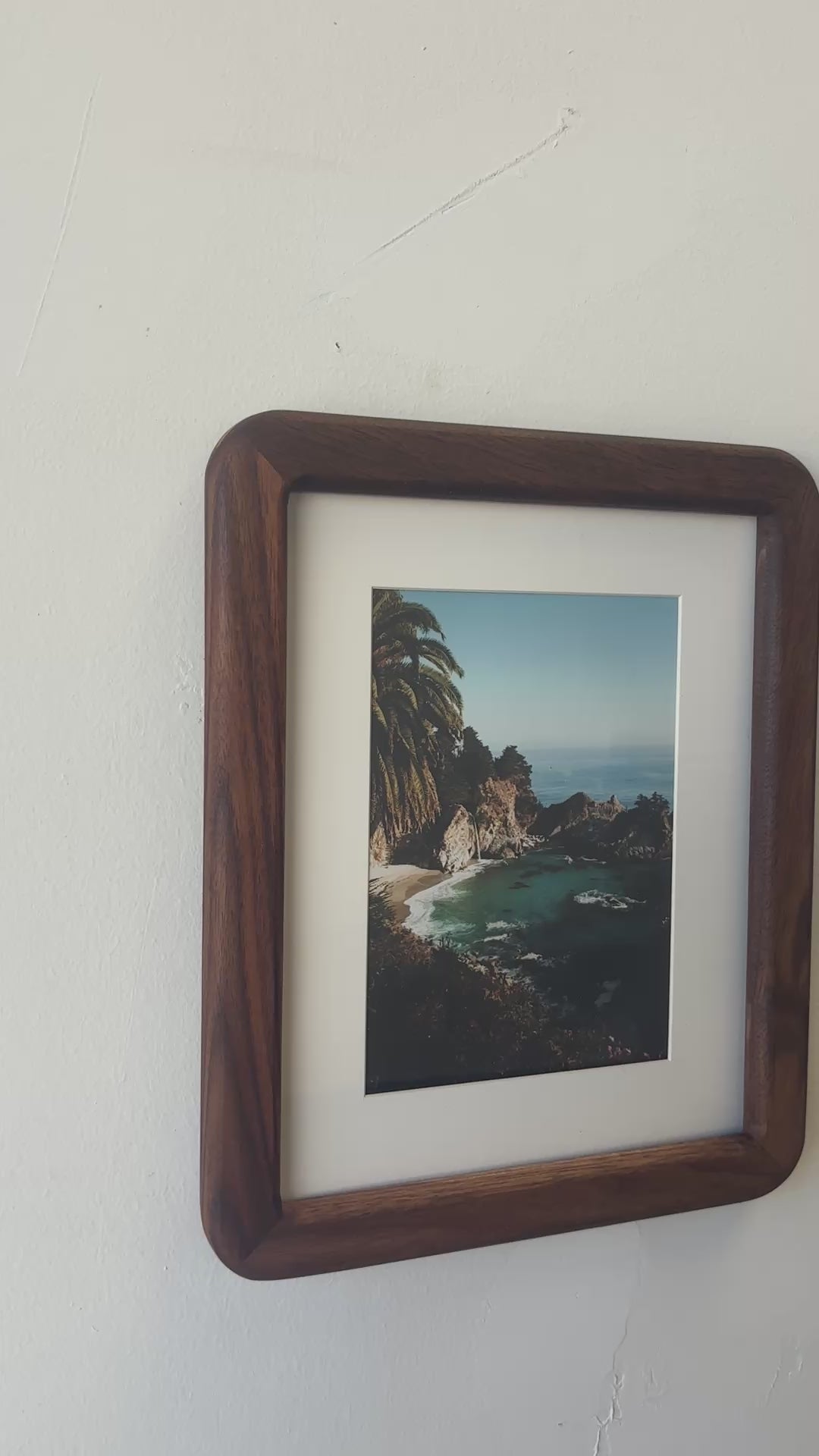 Big Sur Print + Walnut Frame